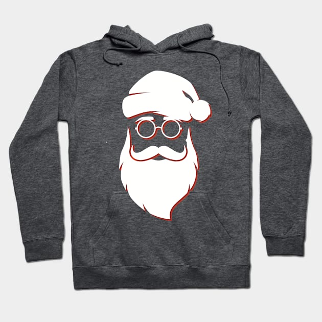 Hipster Santa Hoodie by HomePlateCreative